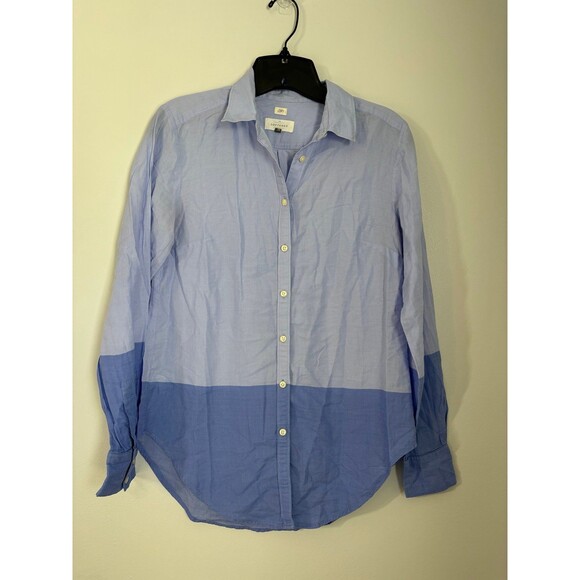Ann Taylor The Loft The Softened Shirt Purple Womens Button Down size xs - Picture 1 of 6